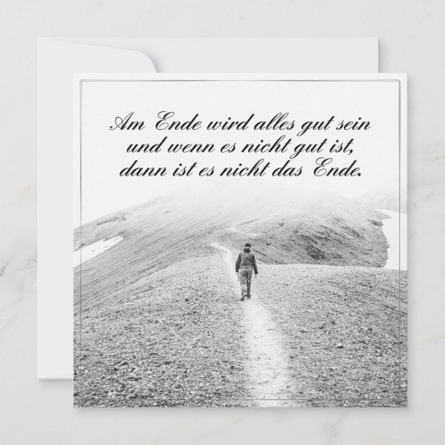 Carte Am Ende avec alles gut sein (Devant)