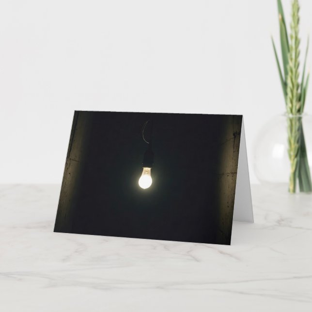 Carte Amabilité Puce lumière dans une pièce sombre (Devant)