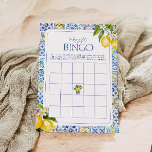 Carte Amalfi Coast Lemon Baby shower cadeau Bingo Jeu