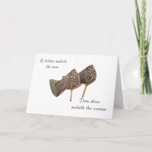 Carte Amant drôle de chaussure pour la femelle
