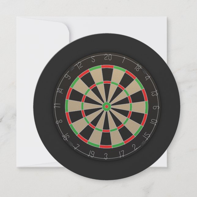 Carte Amant en tableau noir 🎯 😍 fléchettes (Devant)