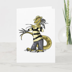 Carte Amargasaurus Pose Comme Freddy Krueger.