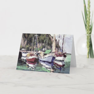 Carte Amarrage À Turunc Gulet Art Acrylique De Voilier