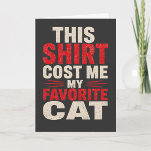 Carte Amateur de chat drôle Cela m'a coûté mon père de c