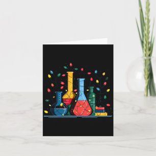 Carte Amateur de lumières de Noël de chimie Chimiste Sci