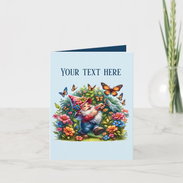 Carte Amateurs de gnome du Jardin mignon ajouter du text (Devant)