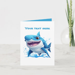 Carte Amateurs de requins cool ajoutent du texte