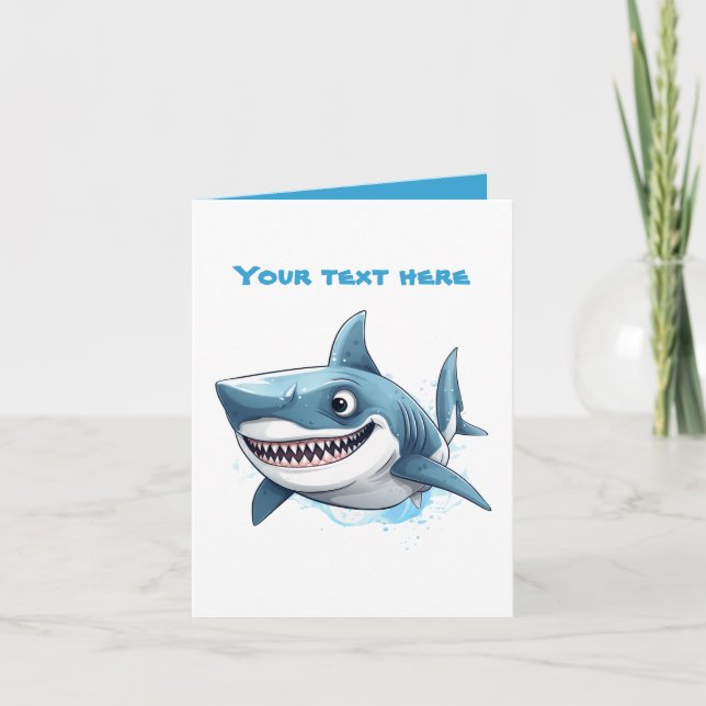 Carte Amateurs de requins cool ajouter du texte (Devant)