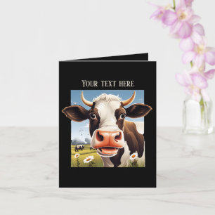 Carte Amateurs de vache amusante personnalisable