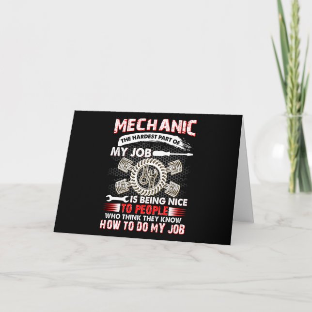 Carte Amateurs mécaniques | Mécanique Le Plus Difficile (Devant)