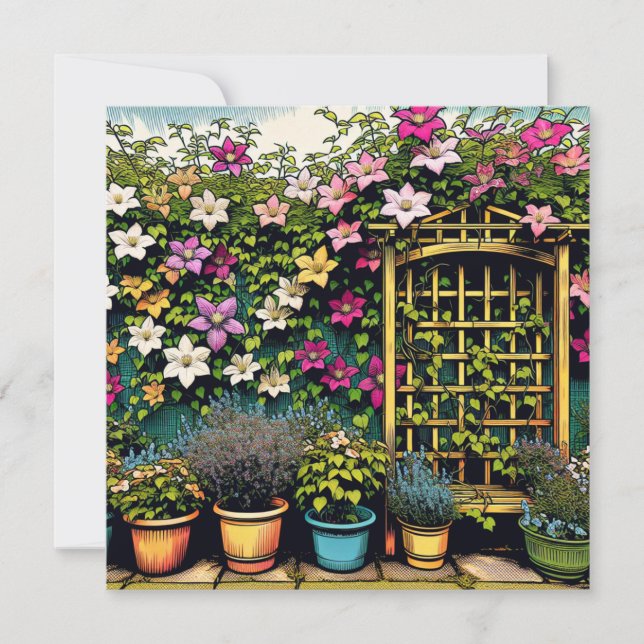 Carte Amateurs plantes et jardiniers vierges (Devant)