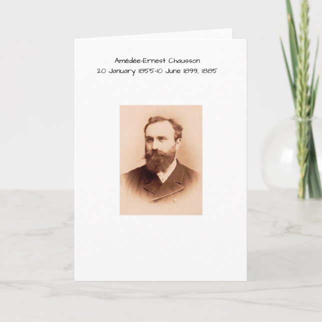 Carte Amédée-Ernest Chausson 1885 (Devant)