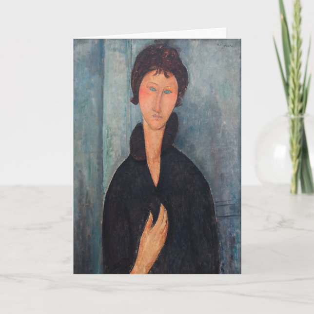 Carte Amedeo Modigliani - Femme aux yeux bleus (Devant)
