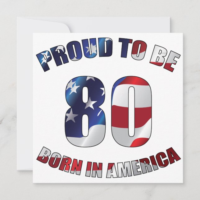 Carte American 80th Birthday (Devant)