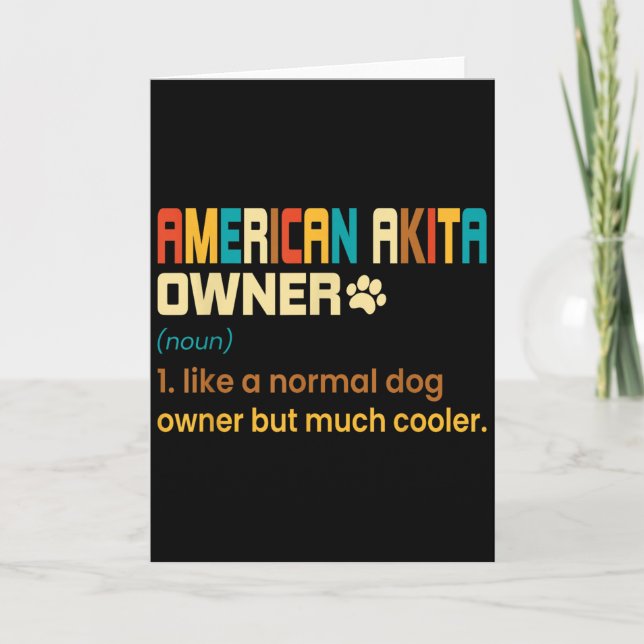 Carte American Akita Lover Design - Gift For American Ak (Devant)