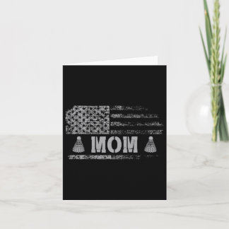 Carte American Badminton Mom Usa Flag Team Badminton