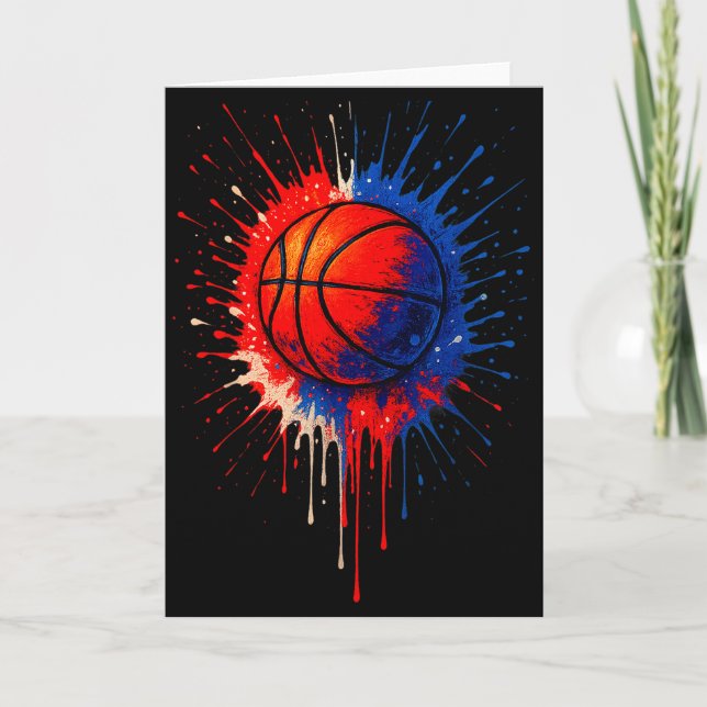 Carte American Basketball Splash Ball Player Team Kids B (Devant)