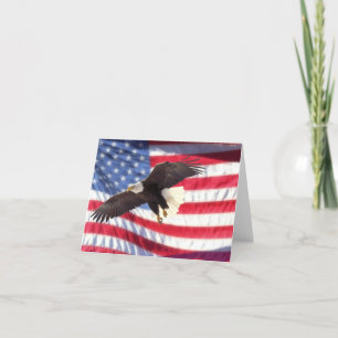 Carte American Eagle and Flag