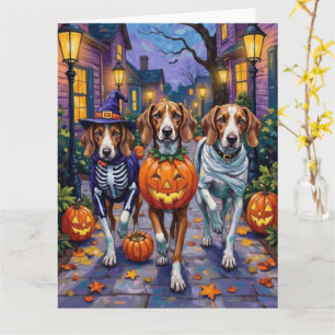 Carte American English Foxhound En Costumes Halloween