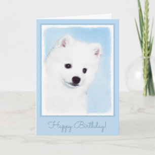 Carte American Eskimo Dog Painting - Original Dog Art