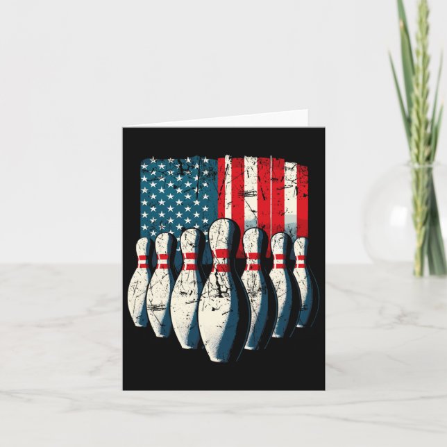 Carte American Flag Bowling (Devant)