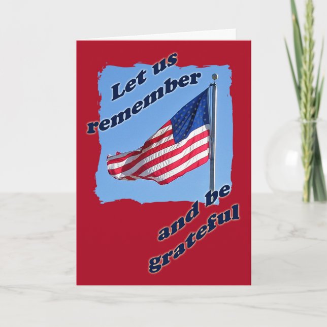Carte American Flag Memorial Day (Devant)