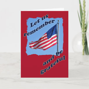 Carte American Flag Memorial Day