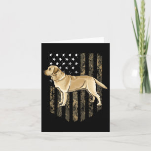 Carte American Flag Yellow Labrador Retriever 4 Juil
