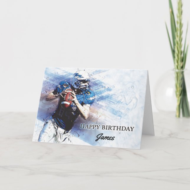 Carte American Football NFL Joyeux anniversaire Personna (Devant)