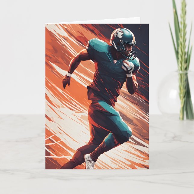 Carte American Football Player Sport Fête des pères (Devant)