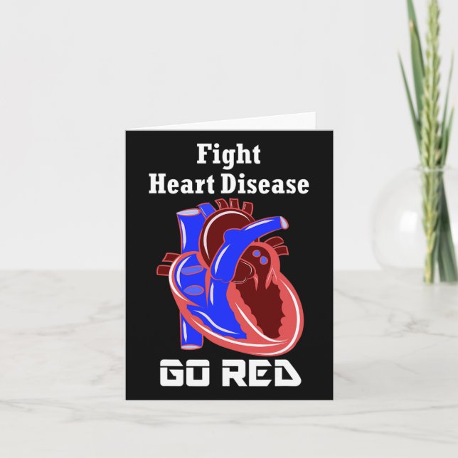 Carte American Heart Moth Go Red For Heart Disease Awar (Devant)