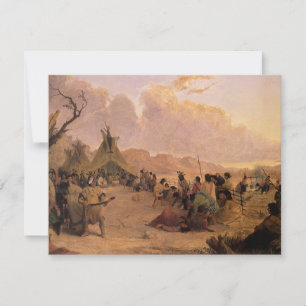 Carte Amérindien vintage, Danse de médecine par Eastman