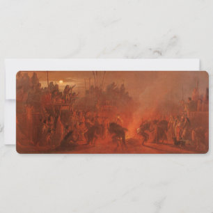 Carte Amérindiens vintage, Danse du Bison par Wimar