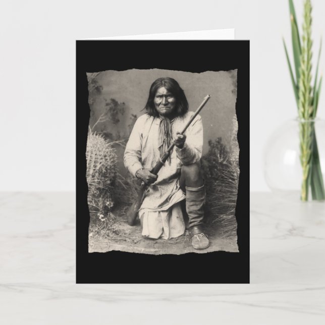 Carte Améronimo Apache, natif Vintage (Devant)