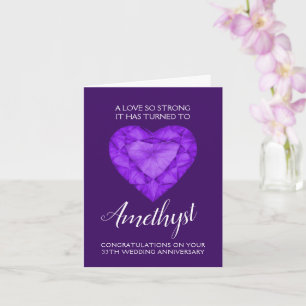 Carte Améthyste Mariage Anniversaire Amour si fort