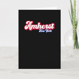 Carte Amherst New York Ny Rétro Script 716 Western New Y