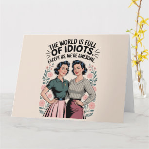Carte Ami Ami Intéressant Humour Femmes Anniversaire