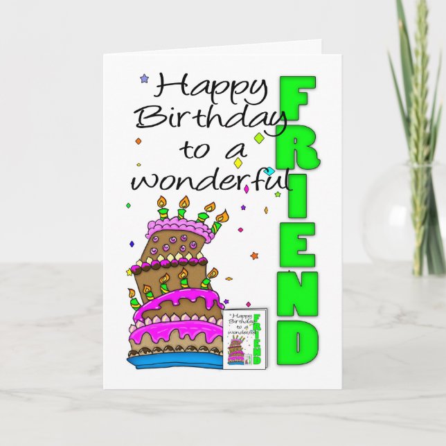 Carte Ami Anniversaire, Crazy Cake, Cake Anniversa (Devant)