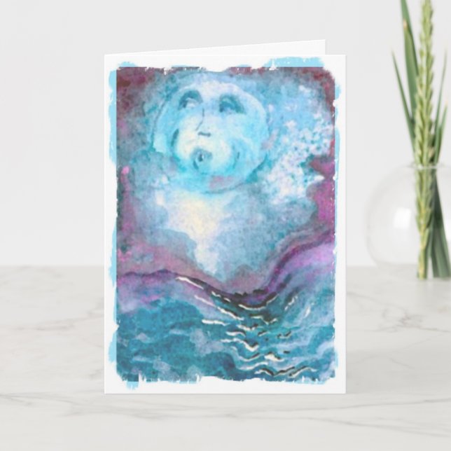 Carte Ami céleste de lune bleue (Devant)