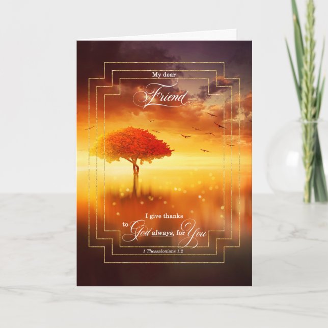 Carte Ami Christian Thessaloniens Merci (Devant)