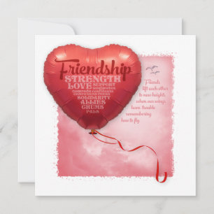 Carte Ami coeur ballon