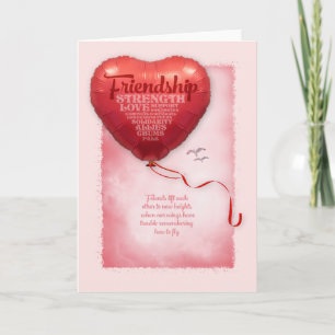 Carte Ami coeur ballon