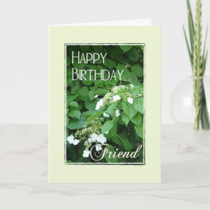 Carte Ami-Fleurs de joyeux anniversaire