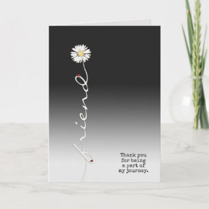 Carte Ami Merci avec Ladybugs