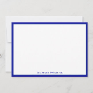 Carte Amiral Blue Elegant Moderne Flat Note