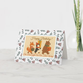 Carte Amis Cadeau animal mignon Anniversaire