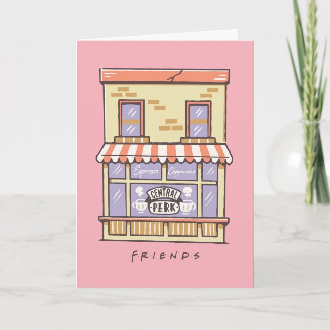 Carte AMIS™ | Central Perk Cartoon Coffee Shop (Devant)