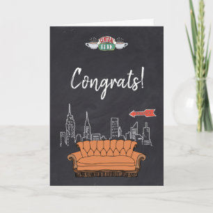 Carte AMIS™ Central Perk Chalkboard Félicitations