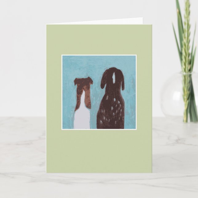 Carte Amis de chien - vert (Devant)
