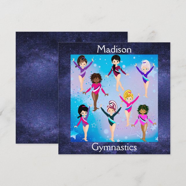 Carte Amis De Gymnastique : Ces Gymnases Nous Ressemblen (Devant / Derrière)